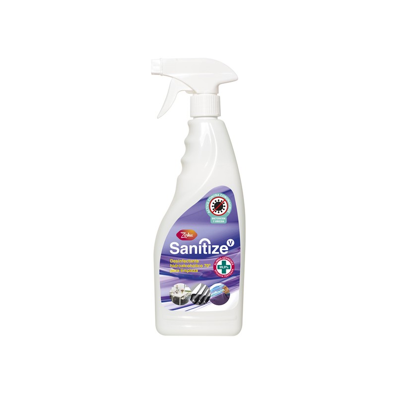 Sanitize-V – Limpiador desinfectante multisuperficies 750 Ml. (12 Unidades)