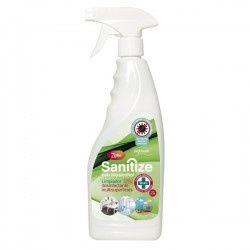 Zorka Sanitize con Bioalcohol – Limpiador desinfectante multisuperficies 750 Ml. (12 Unidades)