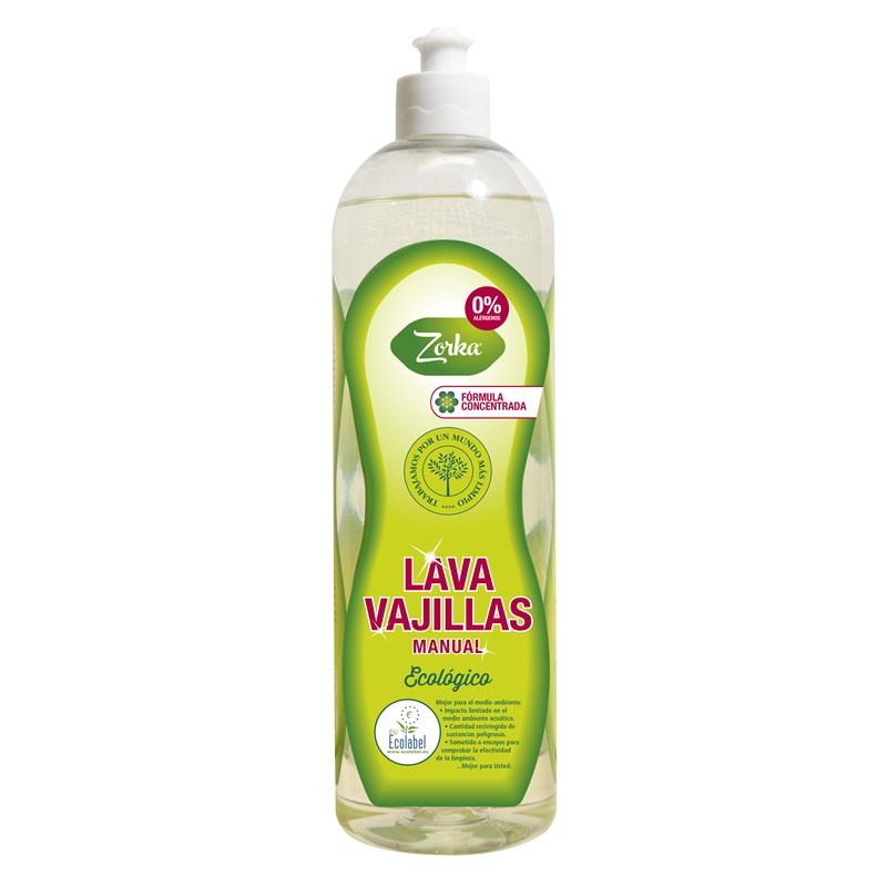 Lavavajillas Manual Ecológico Zorka 750 Ml. (Caja 12 Unidades)